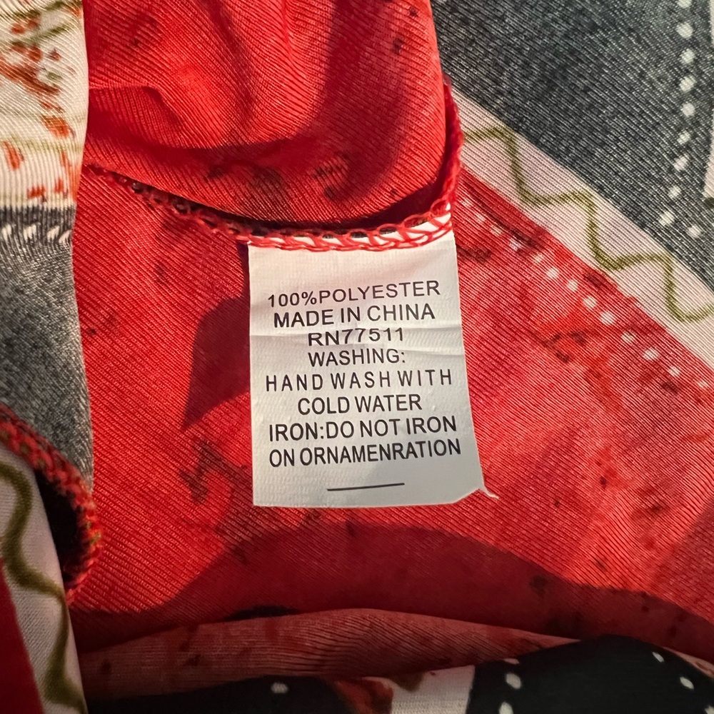 Women's Jessica Taylor Red & Black Maxi Dress/Swim Coverup 1X - Picture 6 of 8